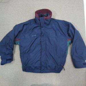 Columbia Sportswear Bugaboo Coat Mens XL Vintage 3 in 1 Fleece Blue Purple Green